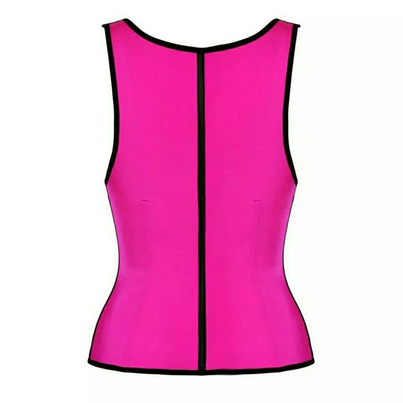 Black 3 hooks vest corset latex waist trainer - Picture 2 of 4